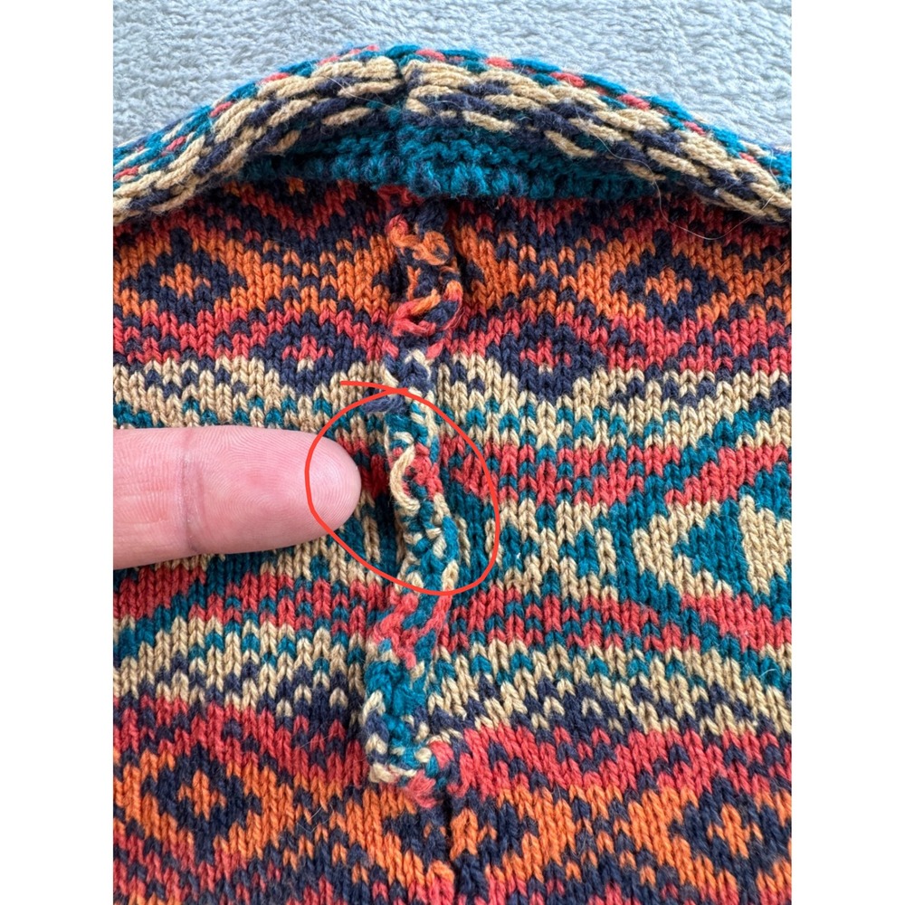 Ruby Rd Women 1X Boho Aztec Fringe Cardigan Sweater Southwestern Festival - Picture 7 of 10